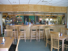 Inside the bar.